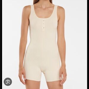 Live The Process Saros Henley Playsuit in Mother of Pearl